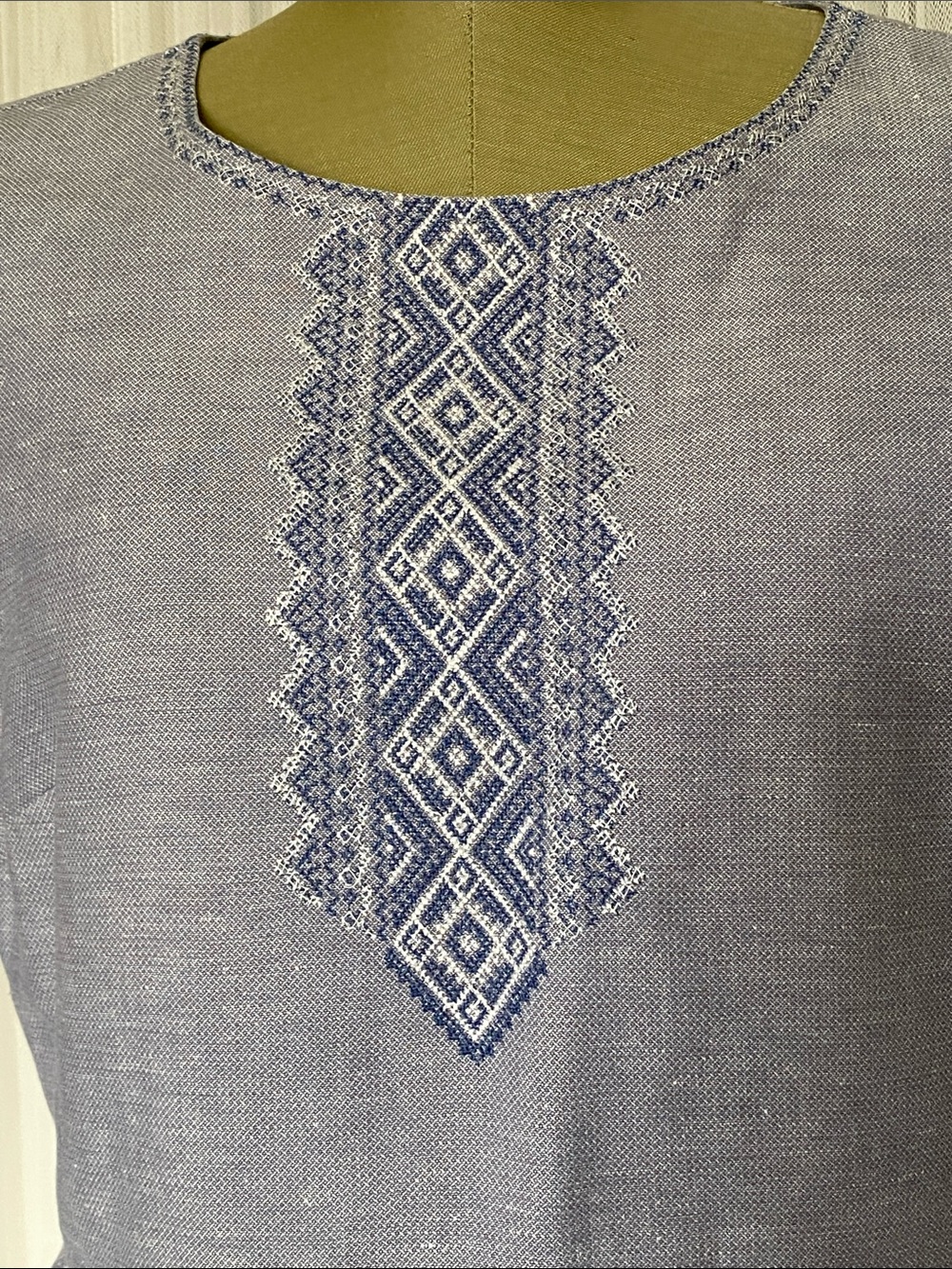 Madewell Embroidered Women Short-Sleeve Dress in Light Blue Size 10 - Picture 5 of 14